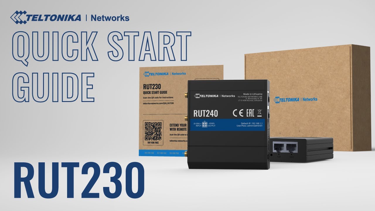 Quick Start Guide | Teltonika Networks RUT230 Router